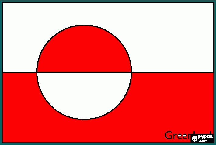 раскраска флаг гренландии